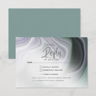 RSVP MAALTIJDKEUZE   Stofachtige Jade en Paarse Ab Kaartje