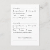 RSVP Maaltijdselectie Hydrangea 2 Gast Bruiloft RS Informatiekaartje (Achterkant)