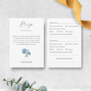 RSVP Maaltijdselectie Hydrangea 2 Gast Bruiloft RS Informatiekaartje