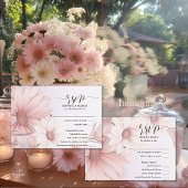 RSVP Margarita rosa elegante Kaartje