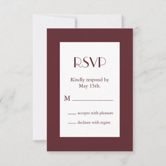 RSVP - Marsala Twinkle Lights Kaartje (Voorkant)