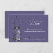 RSVP Mason Jar & Fireflies Weddenschap (Voorkant / Achterkant)
