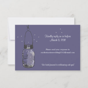 RSVP Mason Jar & Fireflies Weddenschap