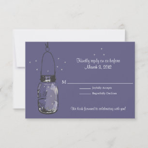 RSVP Mason Jar & Fireflies Weddenschap