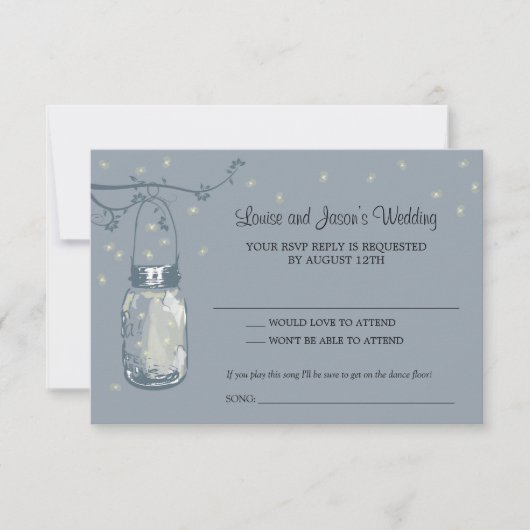 RSVP Mason Jar Wedding (Voorkant)