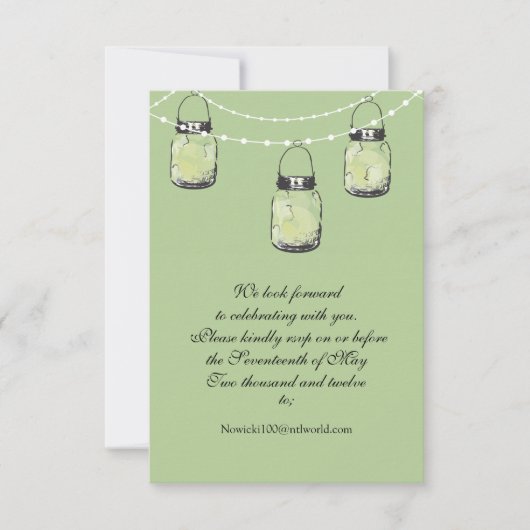 RSVP Mason Jar Wedding (Voorkant)