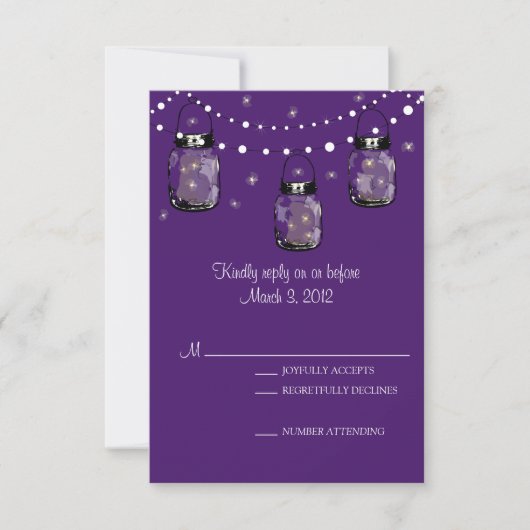 RSVP Mason Jar Wedding (Voorkant)