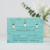 RSVP Mason Jar Wedding Kaartje (Staand voorkant)