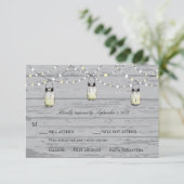 RSVP Mason Jar Wedding Kaartje (Staand voorkant)