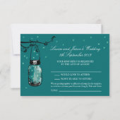 RSVP Mason Jar Wedding Kaartje (Voorkant)