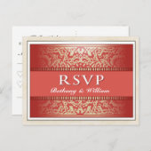 RSVP Matching Briefkaart King Queen Hearts Vegas (Voorkant / Achterkant)