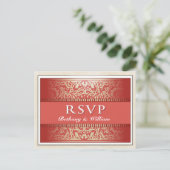 RSVP Matching Briefkaart King Queen Hearts Vegas (Staand voorkant)