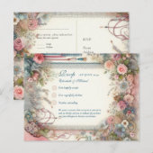 RSVP Maximalist  Bloemen Menu Shabby Chic (Voorkant / Achterkant)