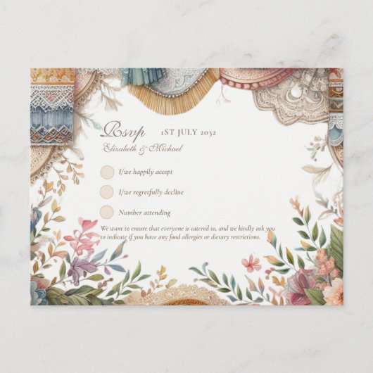 RSVP Maximalist  Bloemen Menu Shabby Country (Voorkant)