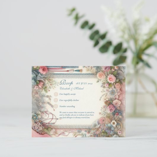RSVP Maximalist Bloemen Menu Shabby Country (Staand voorkant)