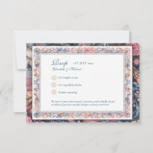 RSVP Maximalistische Vintage Bloemen Menu Shabby L