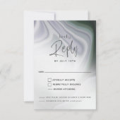 RSVP MEAL CHOICE | Abstract Dusty Jade en Violet (Voorkant)