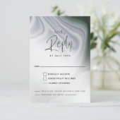RSVP MEAL CHOICE | Abstract Dusty Jade en Violet (Staand voorkant)