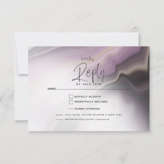 RSVP MEAL CHOICE | Plum Paars Airborstel Marmer (Voorkant)