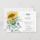 RSVP Meal Choice Rustische Zonnebloemen (Voorkant)