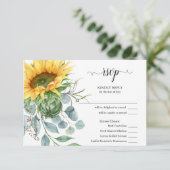 RSVP Meal Choice Rustische Zonnebloemen (Staand voorkant)