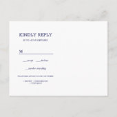 RSVP MEAL CHOICE UITNODIGING BRIEFKAART (Achterkant)