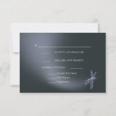 RSVP Menu Dusty Blue Grey Moonlight-libellen (Achterkant)