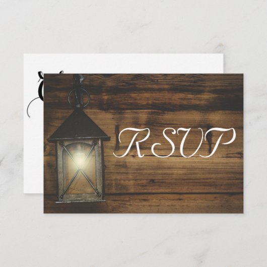 RSVP Menu Elegant Rustic Lantern-lampjes (Voorkant / Achterkant)