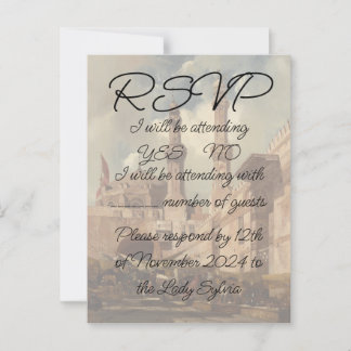 RSVP met 'A Cairo Bazaar' schilderij Briefkaart