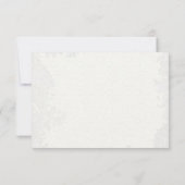 RSVP met Antiek fiets op White Peacock Backgro (Achterkant)