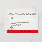 RSVP met Antiek fiets op White Peacock Backgro (Voorkant / Achterkant)