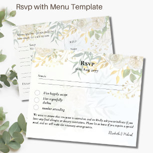 RSVP met de Witte Renery van de Sjabloon van het M Briefkaart