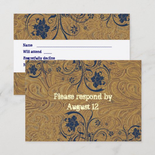 RSVP met enveloppen voor leder- en oortweduwen (Voorkant / Achterkant)