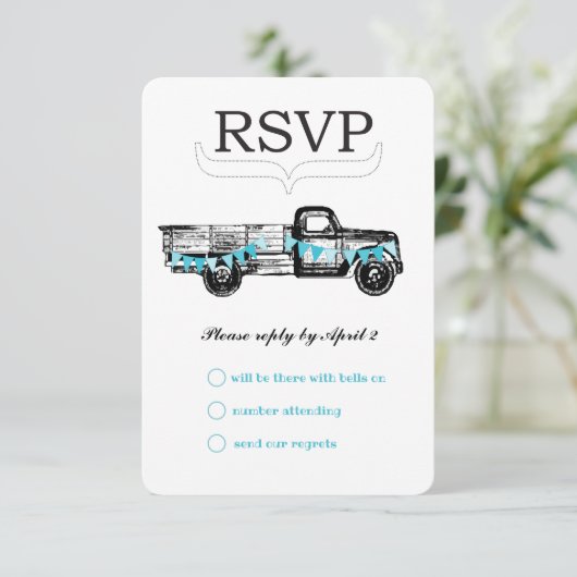  RSVP met geHitde Retro RSVP (Staand voorkant)
