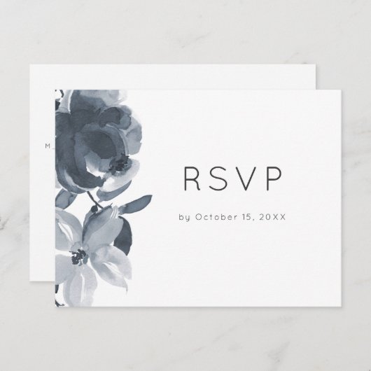 RSVP met maaltijdkeuze Uitnodiging Briefkaart (Voorkant / Achterkant)