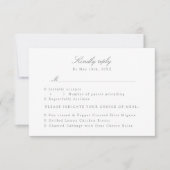 RSVP met maaltijdkeuzes waterverf bladerblad (Voorkant)