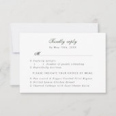 RSVP met maaltijdkeuzes waterverf wilde bloemenkra (Voorkant)