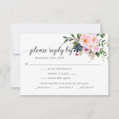 RSVP met maaltijdopties Kaart (Voorkant)