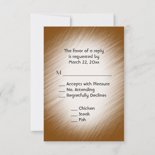 RSVP met menu selecteren (Voorkant)