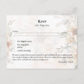 RSVP met Menu Sjabloon Boho Pampas Grass