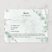 RSVP met Menu Sjabloon Rustic Eucalyptus Leaves (Voorkant)