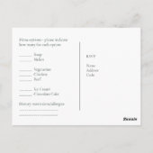 RSVP met Menu Sjabloon Rustic Wisteria Lace (Achterkant)