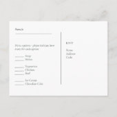 RSVP met Menu Sjabloon Rustic Wisteria Lace (Achterkant)