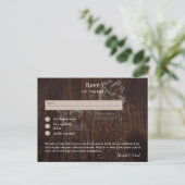 RSVP met Menu Sjabloon Rustic Wood Mason Jars (Staand voorkant)