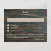 RSVP met Menu Sjabloon Rustic Wood Woodland (Voorkant)