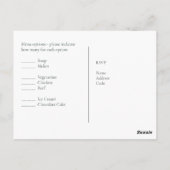 RSVP met Menu-Sjabloon Voeg eigen grafische kleure Briefkaart (Achterkant)