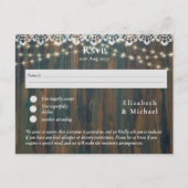 RSVP met menukaart sjabloon rustieke houten kant l Briefkaart (Voorkant)