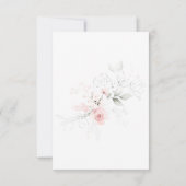 RSVP met menukeuze Blush roze Rozen (Achterkant)