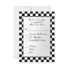 RSVP met menukeuze voor rackautothema