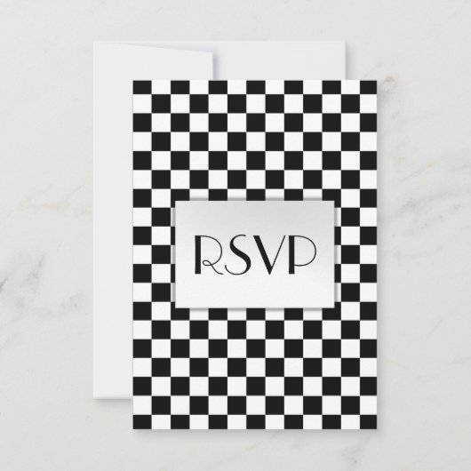 RSVP met menukeuze voor rackautothema (Achterkant)